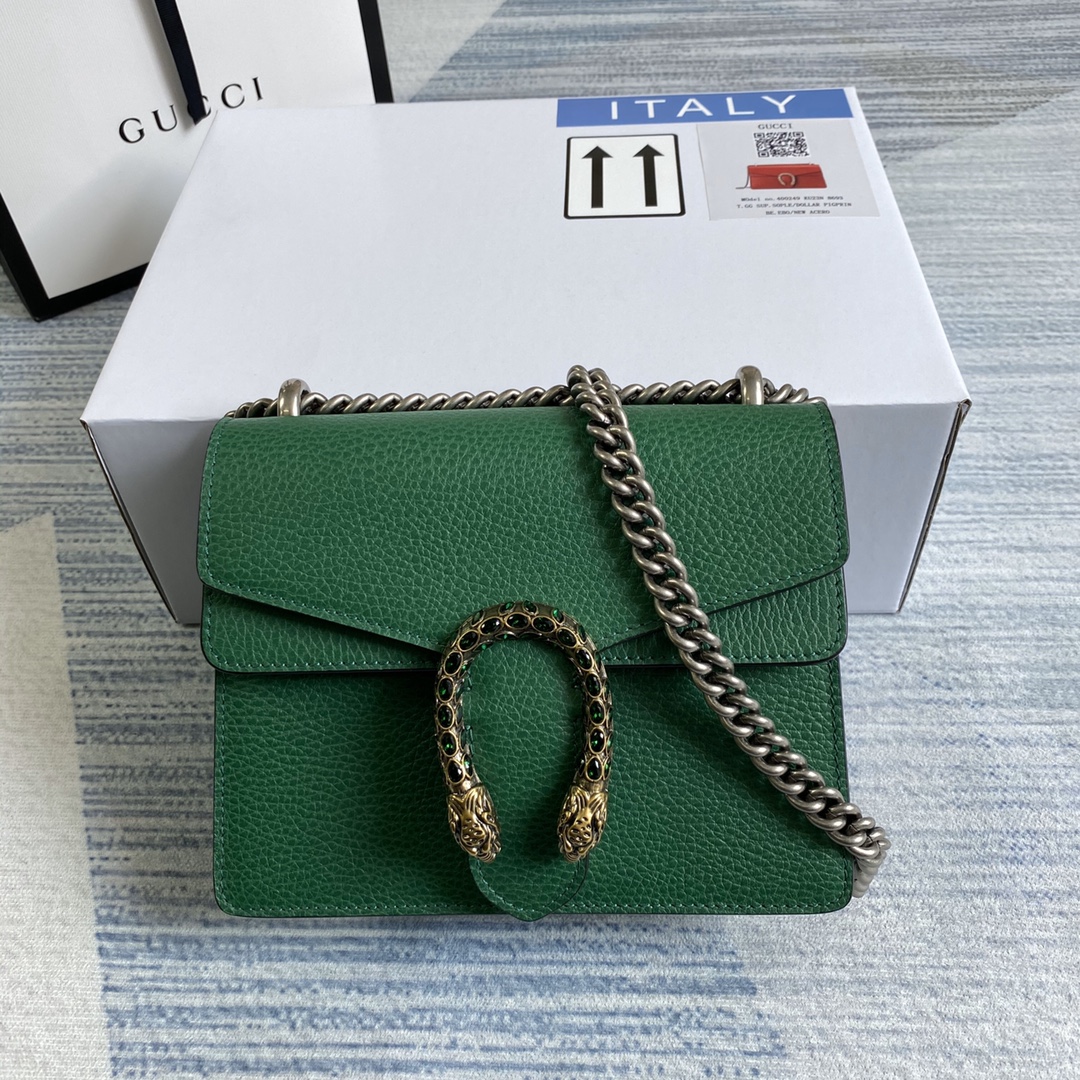 Gucci Dionysus Leather Mini Bag Green Shoulder Bag 421970